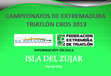 Información Técnica Zujar 2013